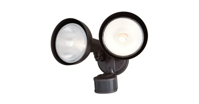 Vaxcel Lighting Outdoor Security 2 Light 12″ Wide Adjustable Outdoor Flood Light with Motion Sensor – 240 Degree Beam Spread