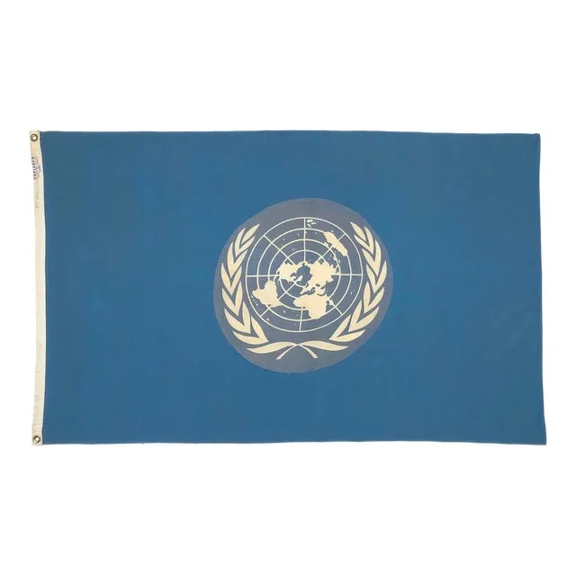 Vintage Cotton Flag of the United Nations