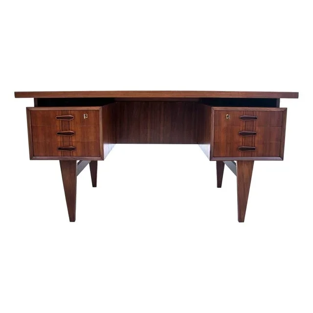 Vintage Danish Teak Desk, 1960s