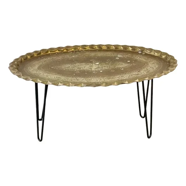 Vintage Mid Century Moroccan Turkish Coffee Tea Table