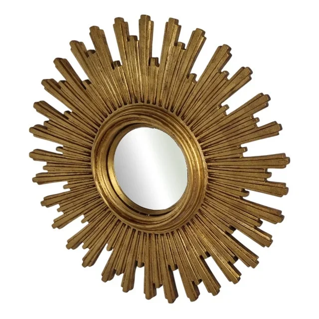 Vintage Resin Sunburst Mirror, 1960s