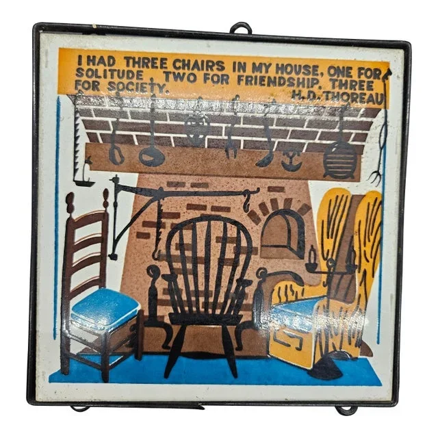Vintage Viking Co. Trivet W/Henry David Thoreau. Quote