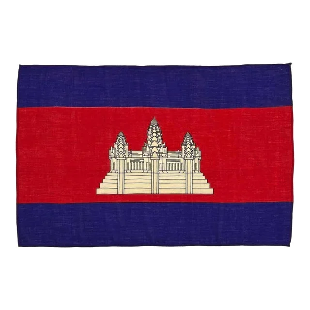 Vintage Wool Flag of Cambodia