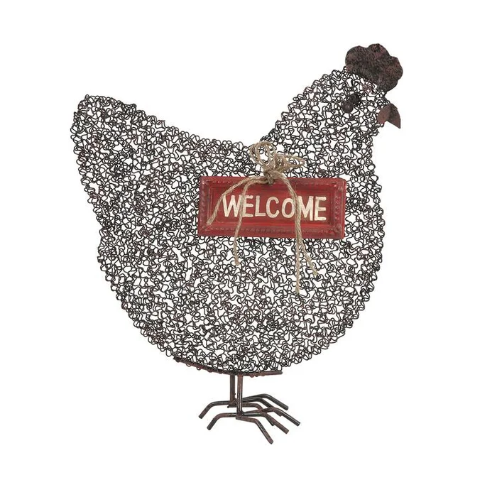 Whimsical Wire Metal Rooster Decoration – Imax