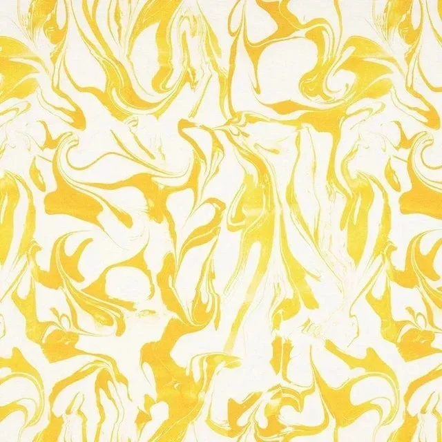 Wild Side Gold Print on Cotton/Linen Blend Fabric
