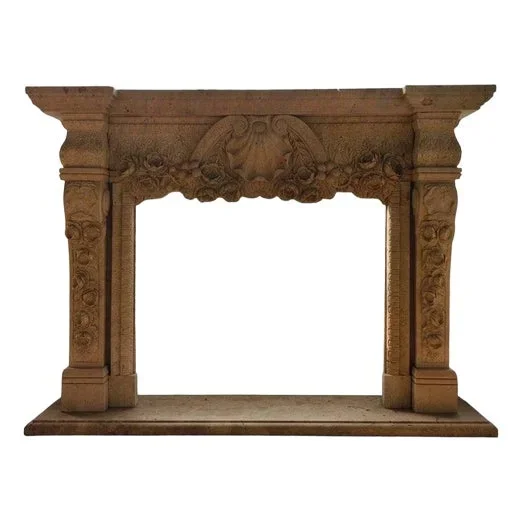 Yellow Travertine Mantle