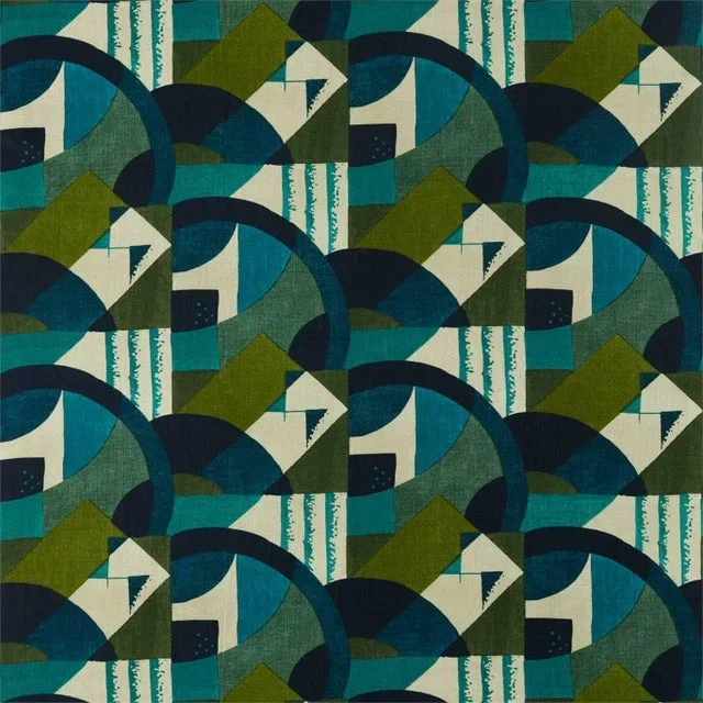Zoffany Abstract 1928 Fabric in Serpentine