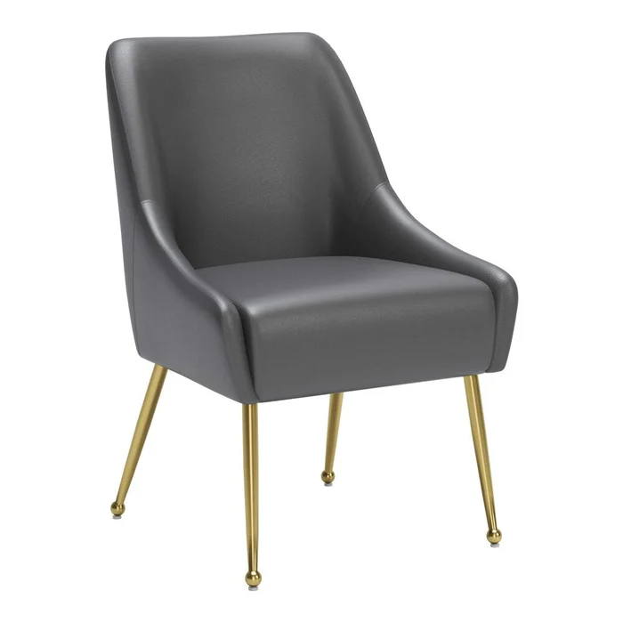 Zuo Modern – Maxine Dining Chair Gray & Gold – 109713