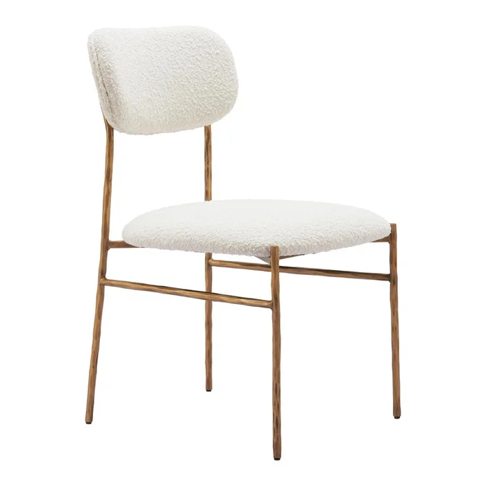Zuo Modern – Sydhavnen Dining Chair Cream & Gold – 110276